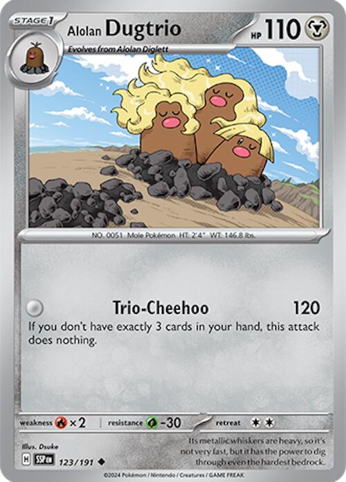 Alolan Dugtrio (123/191) [Scarlet & Violet: Surging Sparks] | L.A. Mood Comics and Games