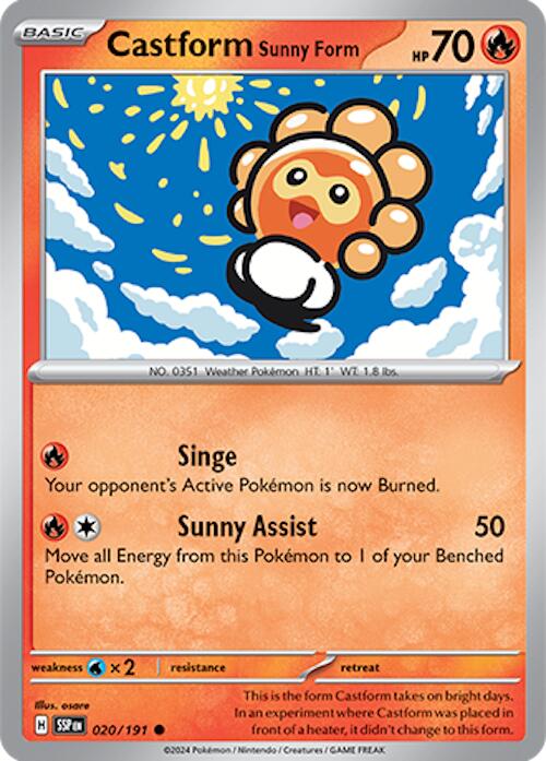 Castform Sunny Form (020/191) [Scarlet & Violet: Surging Sparks] | L.A. Mood Comics and Games