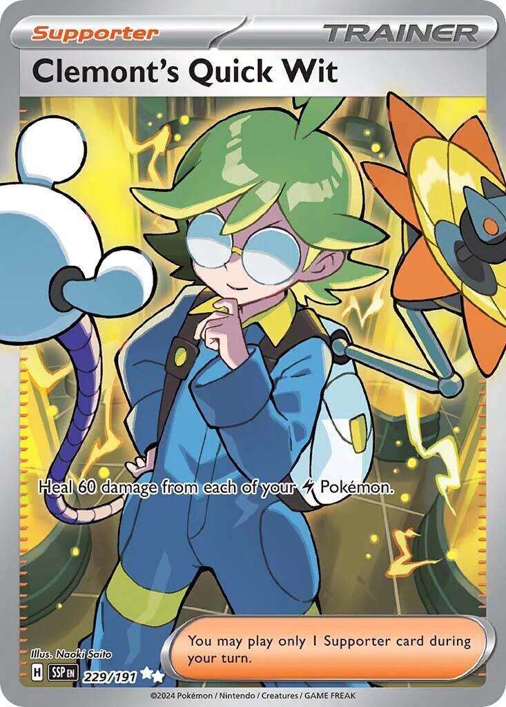 Clemont's Quick Wit (229/191) [Scarlet & Violet: Surging Sparks] | L.A. Mood Comics and Games