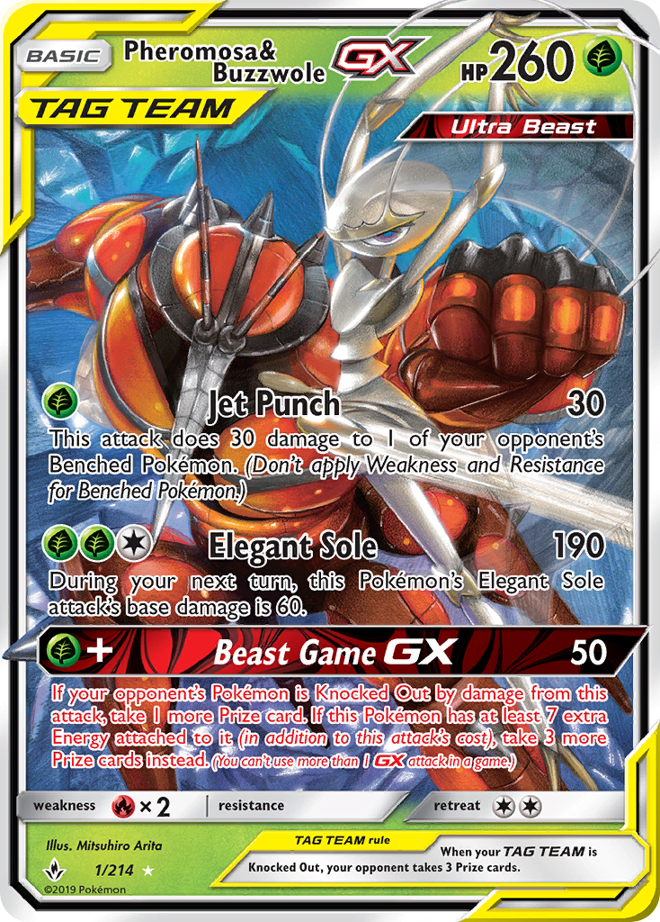 Pheromosa & Buzzwole GX (1/214) [Sun & Moon: Unbroken Bonds] | L.A. Mood Comics and Games