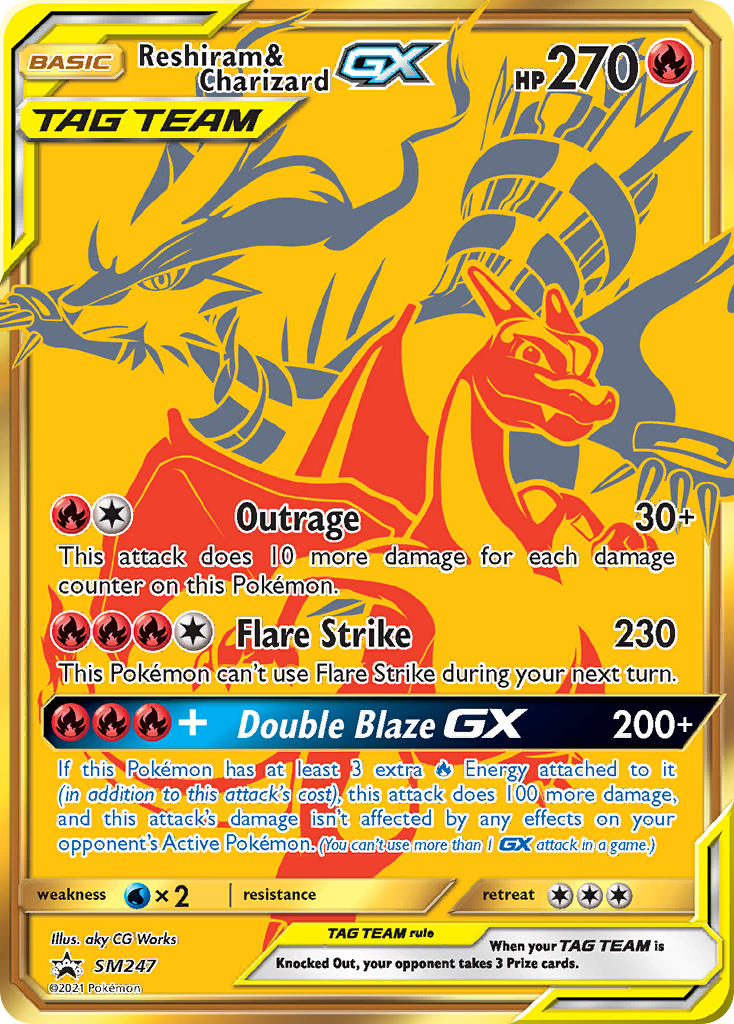 Reshiram & Charizard GX (SM247) (Jumbo Card) [Sun & Moon: Black Star Promos] | L.A. Mood Comics and Games