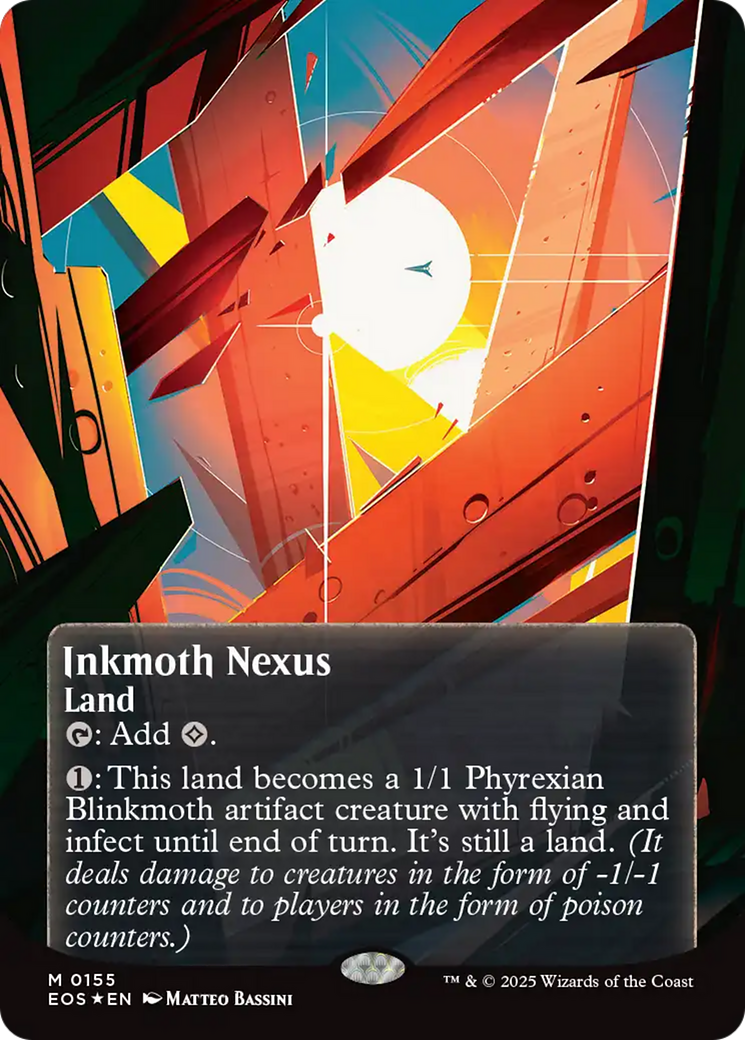 Inkmoth Nexus (0155) (Borderless) (Galaxy Foil) [Edge of Eternities: Stellar Sights] | L.A. Mood Comics and Games