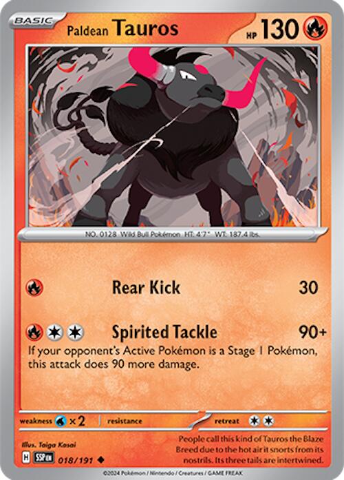 Paldean Tauros (018/191) [Scarlet & Violet: Surging Sparks] | L.A. Mood Comics and Games