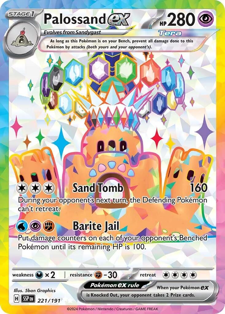 Palossand ex (221/191) [Scarlet & Violet: Surging Sparks] | L.A. Mood Comics and Games