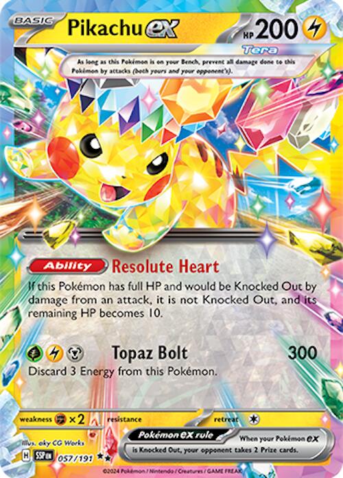Pikachu ex (057/191) [Scarlet & Violet: Surging Sparks] | L.A. Mood Comics and Games