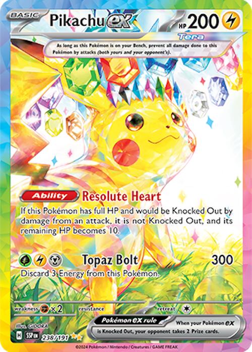 Pikachu ex (238/191) [Scarlet & Violet: Surging Sparks] | L.A. Mood Comics and Games
