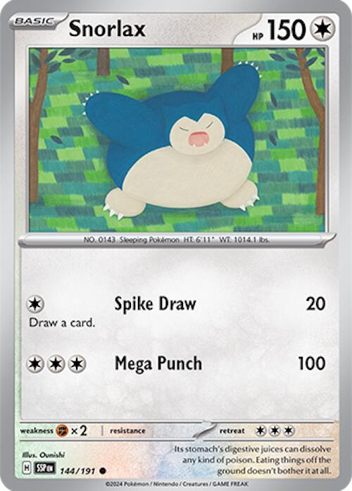 Snorlax (144/191) [Scarlet & Violet: Surging Sparks] | L.A. Mood Comics and Games