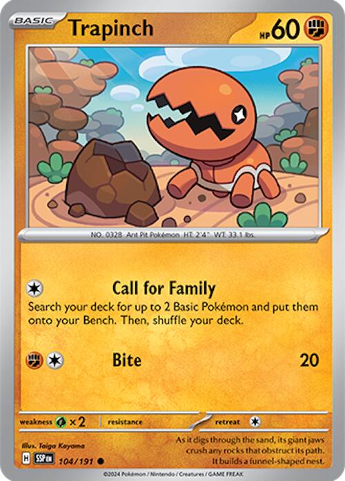 Trapinch (104/191) [Scarlet & Violet: Surging Sparks] | L.A. Mood Comics and Games