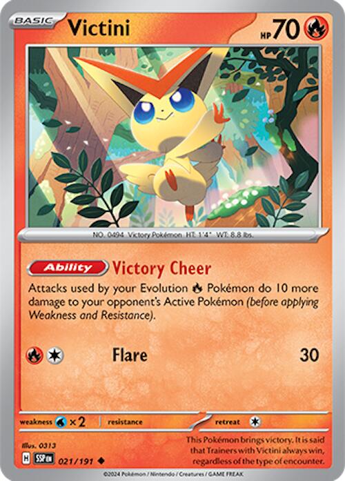 Victini (021/191) [Scarlet & Violet: Surging Sparks] | L.A. Mood Comics and Games