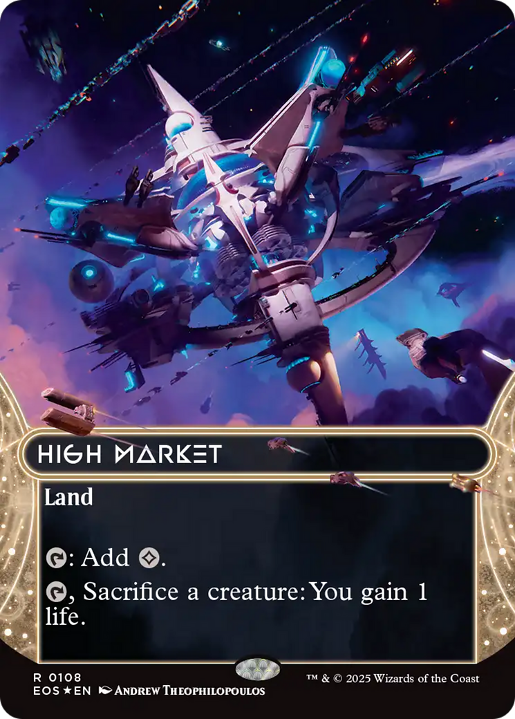 High Market (0108) (Borderless) (Galaxy Foil) [Edge of Eternities: Stellar Sights] | L.A. Mood Comics and Games