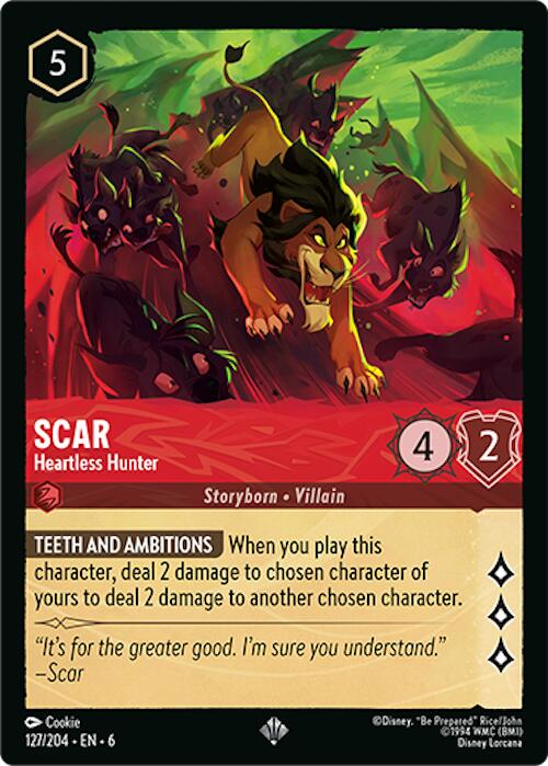 Scar - Heartless Hunter (127/204) [Azurite Sea] | L.A. Mood Comics and Games