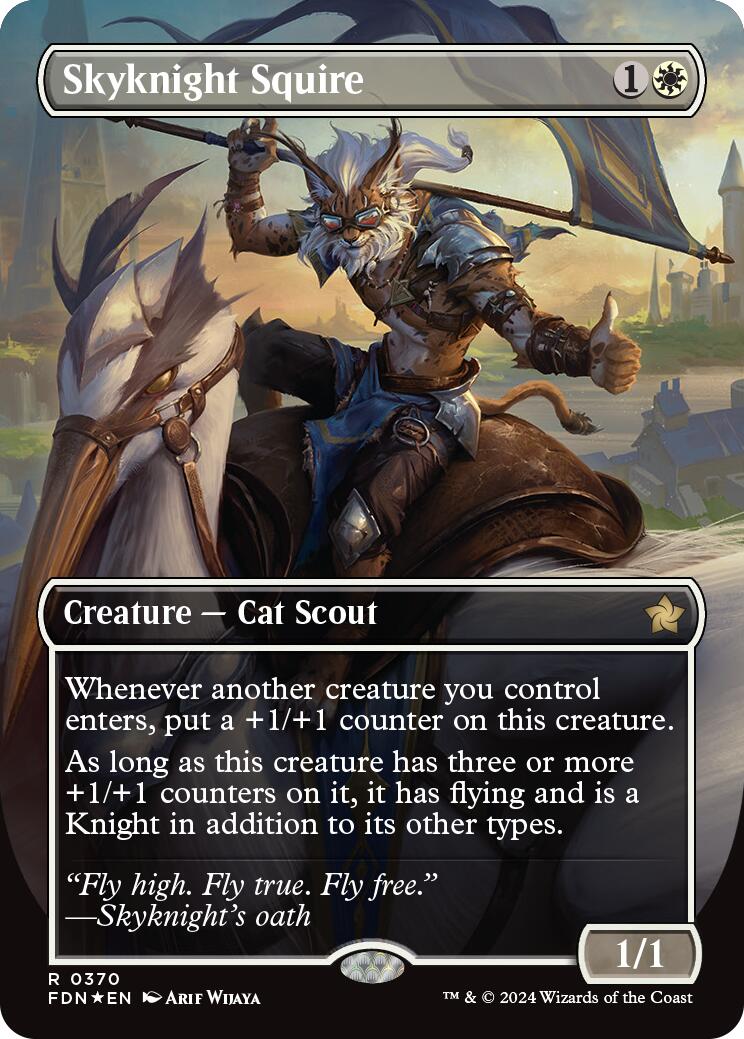 Skyknight Squire (Borderless) (Mana Foil) [Foundations] | L.A. Mood Comics and Games