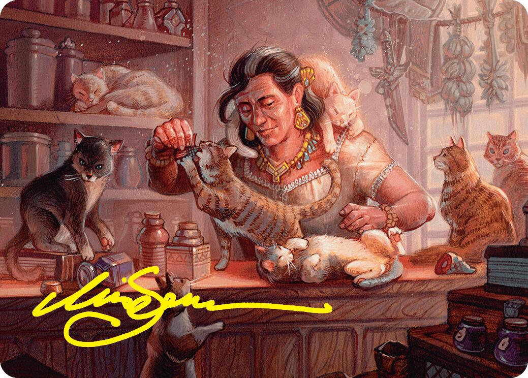 Cat Collector Art Card (1/54) (Gold-Stamped Signature) [Foundations Art Series] | L.A. Mood Comics and Games