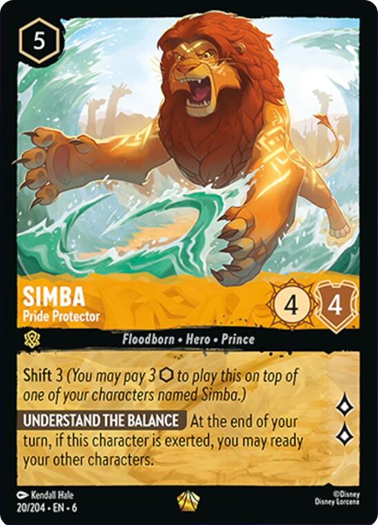 Simba - Pride Protector (20/204) [Azurite Sea] | L.A. Mood Comics and Games