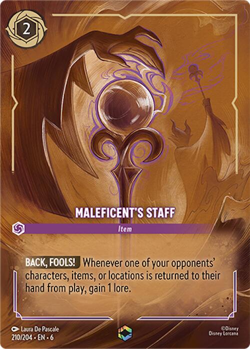 Maleficent's Staff (Enchanted) (210/204) [Azurite Sea] | L.A. Mood Comics and Games