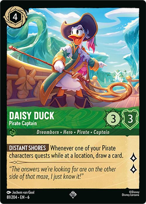 Daisy Duck - Pirate Captain (81/204) [Azurite Sea] | L.A. Mood Comics and Games