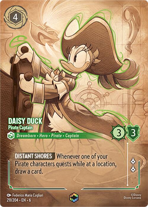 Daisy Duck - Pirate Captain (Enchanted) (211/204) [Azurite Sea] | L.A. Mood Comics and Games