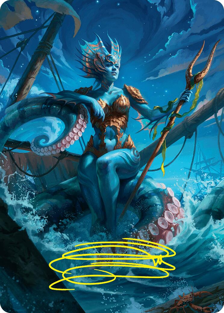 Kiora, the Rising Tide Art Card (30/54) (Gold-Stamped Signature) [Foundations Art Series] | L.A. Mood Comics and Games