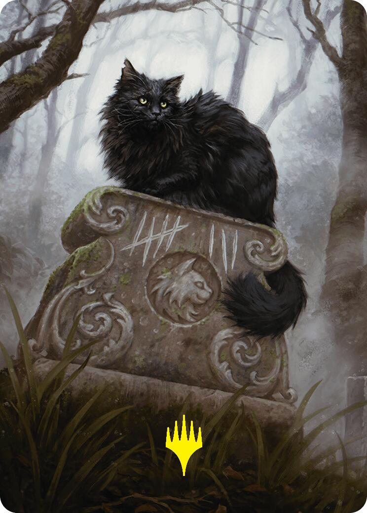Nine-Lives Familiar 2 Art Card (36/54) (Gold-Stamped Planeswalker Symbol) [Foundations Art Series] | L.A. Mood Comics and Games