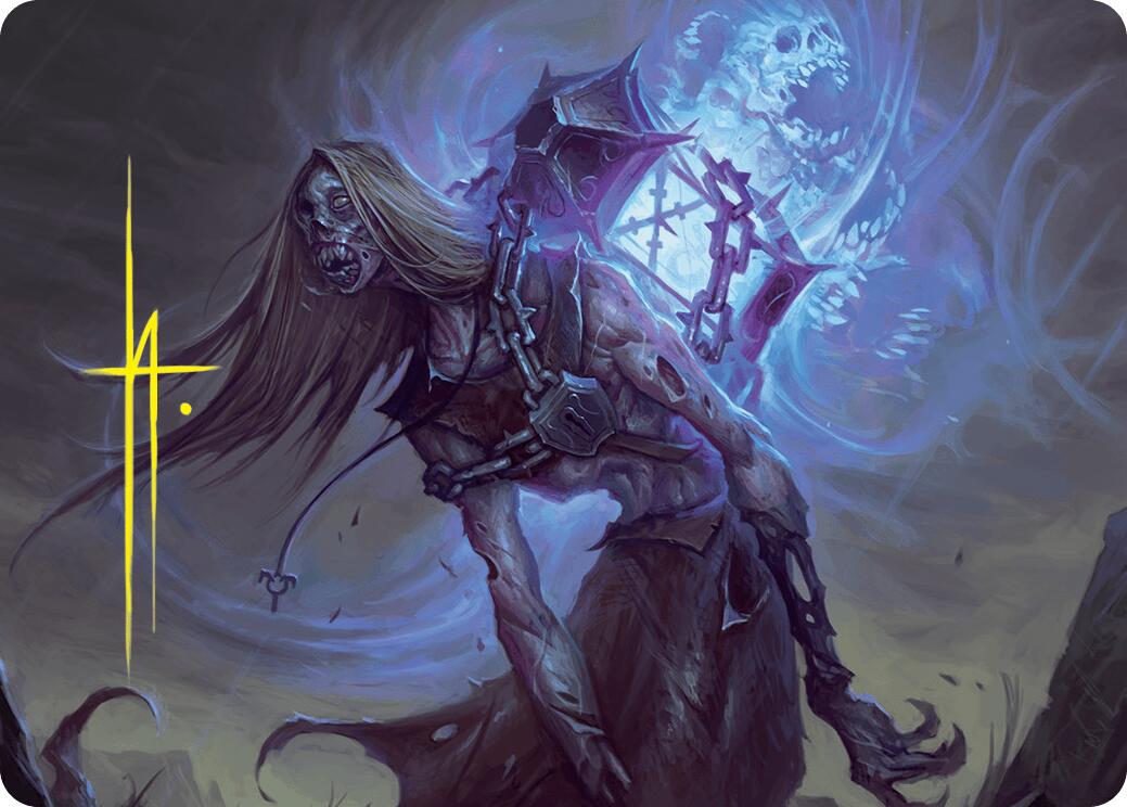Soul-Shackled Zombie Art Card (9/54) (Gold-Stamped Signature) [Foundations Art Series] | L.A. Mood Comics and Games