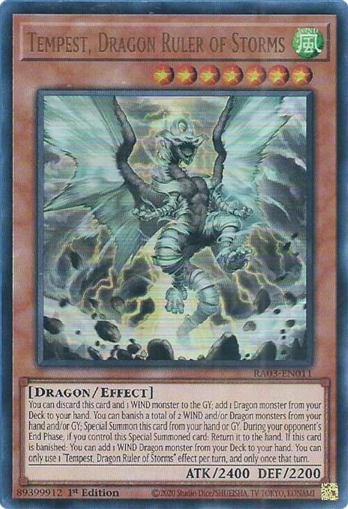 Tempest, Dragon Ruler of Storms (UR) [RA03-EN011] Ultra Rare | L.A. Mood Comics and Games