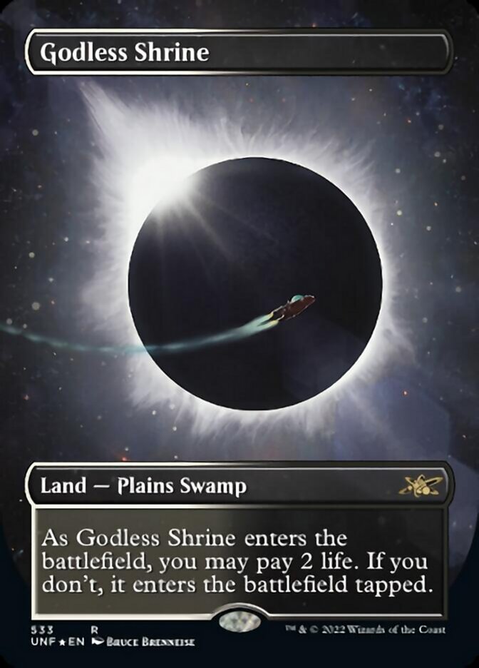 Godless Shrine (Borderless) (Galaxy Foil) [Unfinity] | L.A. Mood Comics and Games