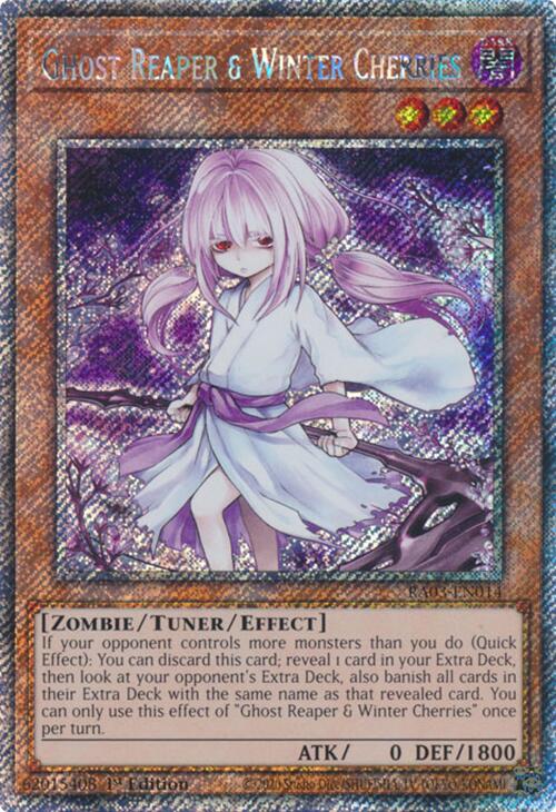 Ghost Reaper & Winter Cherries (Alternate Art) (Platinum Secret Rare) [RA03-EN014] Platinum Secret Rare | L.A. Mood Comics and Games