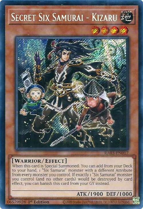 Secret Six Samurai - Kizaru (Secret Rare) [RA03-EN017] Secret Rare | L.A. Mood Comics and Games
