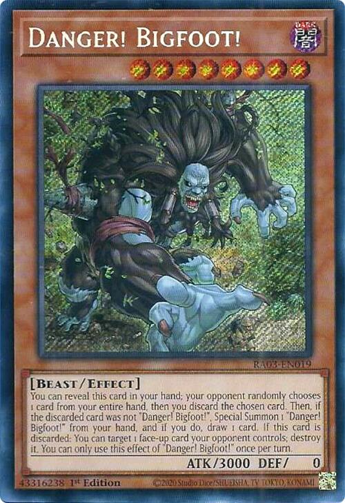 Danger! Bigfoot! (Secret Rare) [RA03-EN019] Secret Rare | L.A. Mood Comics and Games