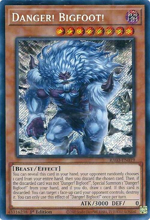 Danger! Bigfoot! (Alternate Art) (Secret Rare) [RA03-EN019] Secret Rare | L.A. Mood Comics and Games