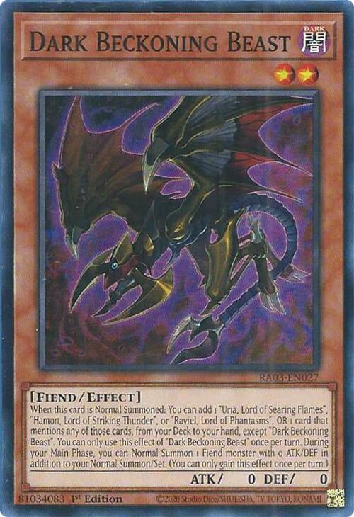 Dark Beckoning Beast [RA03-EN027] Super Rare | L.A. Mood Comics and Games