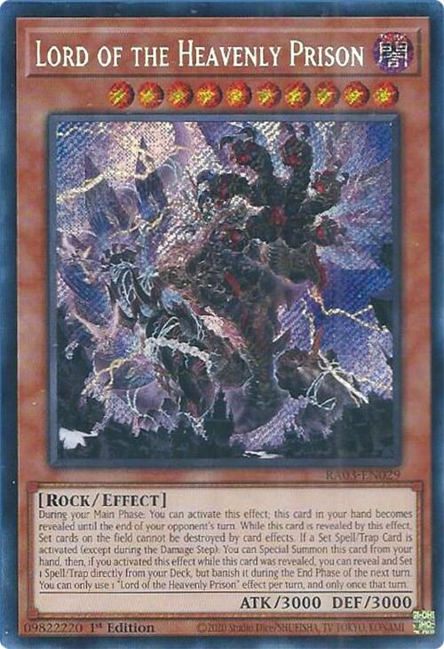 Lord of the Heavenly Prison (Secret Rare) [RA03-EN029] Secret Rare | L.A. Mood Comics and Games