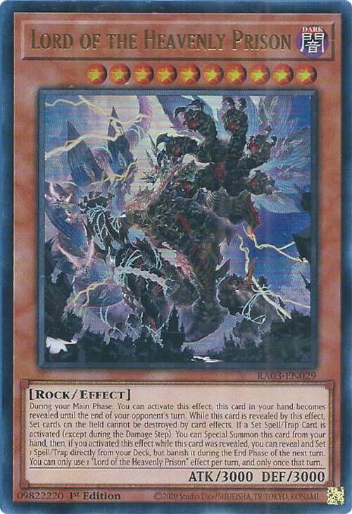 Lord of the Heavenly Prison (UR) [RA03-EN029] Ultra Rare | L.A. Mood Comics and Games