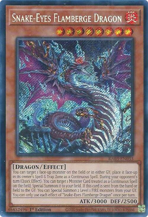 Snake-Eyes Flamberge Dragon (Secret Rare) [RA03-EN033] Secret Rare | L.A. Mood Comics and Games