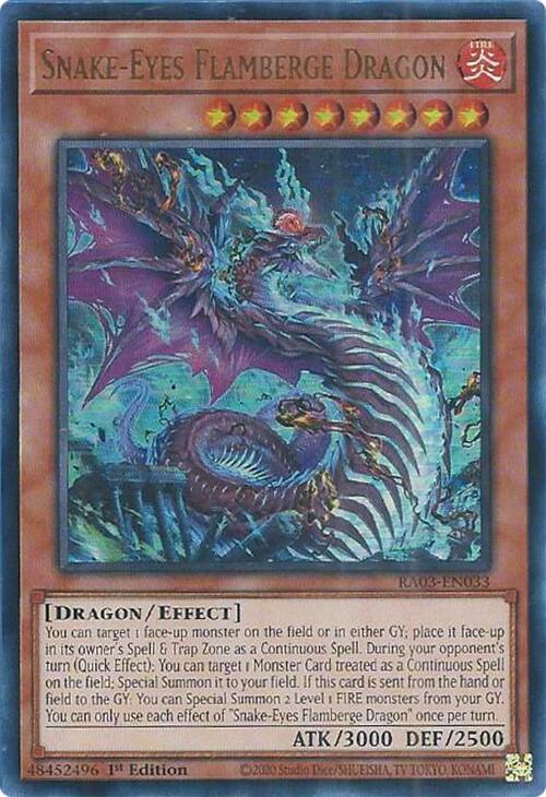 Snake-Eyes Flamberge Dragon (UR) [RA03-EN033] Ultra Rare | L.A. Mood Comics and Games