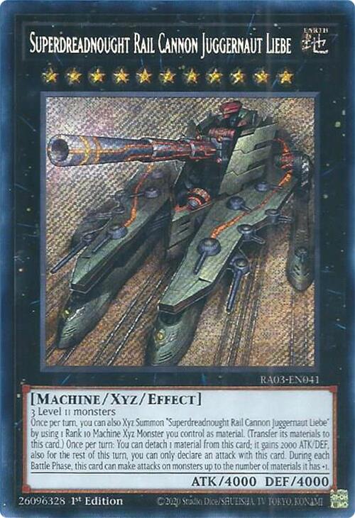 Superdreadnought Rail Cannon Juggernaut Liebe (Secret Rare) [RA03-EN041] Secret Rare | L.A. Mood Comics and Games