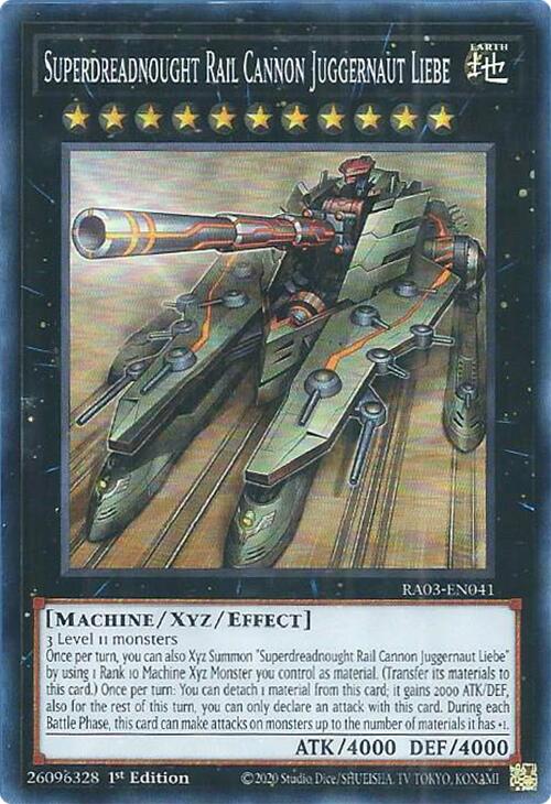 Superdreadnought Rail Cannon Juggernaut Liebe [RA03-EN041] Super Rare | L.A. Mood Comics and Games