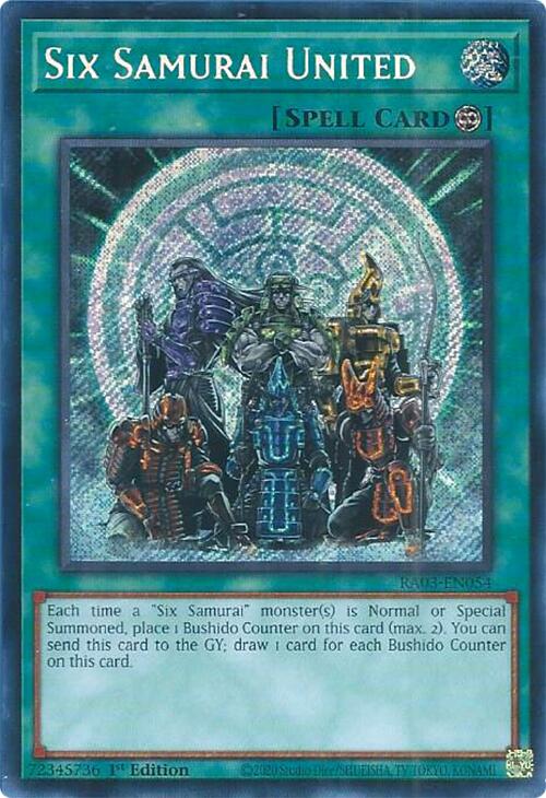 Six Samurai United (Secret Rare) [RA03-EN054] Secret Rare | L.A. Mood Comics and Games