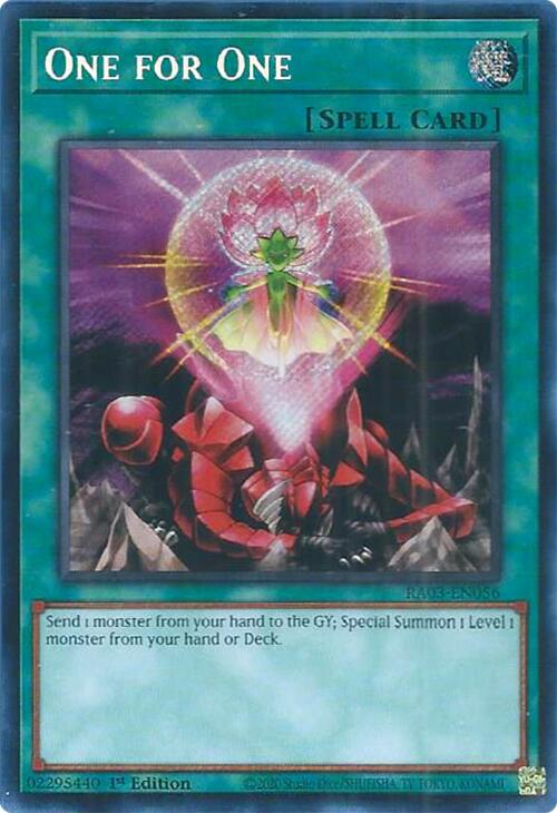 One for One (Secret Rare) [RA03-EN056] Secret Rare | L.A. Mood Comics and Games