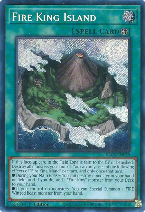 Fire King Island (Secret Rare) [RA03-EN059] Secret Rare | L.A. Mood Comics and Games