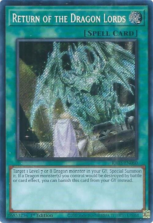Return of the Dragon Lords (Secret Rare) [RA03-EN060] Secret Rare | L.A. Mood Comics and Games