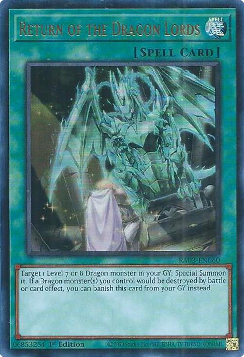 Return of the Dragon Lords (UR) [RA03-EN060] Ultra Rare | L.A. Mood Comics and Games