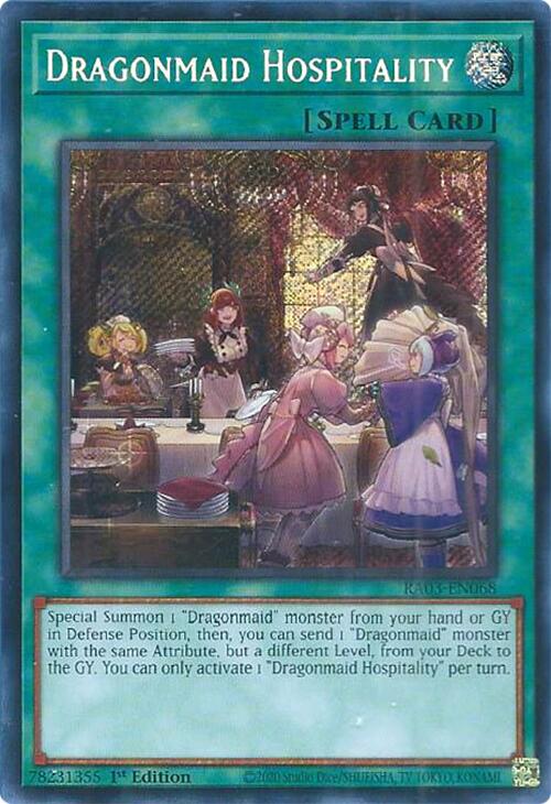 Dragonmaid Hospitality (Secret Rare) [RA03-EN068] Secret Rare | L.A. Mood Comics and Games