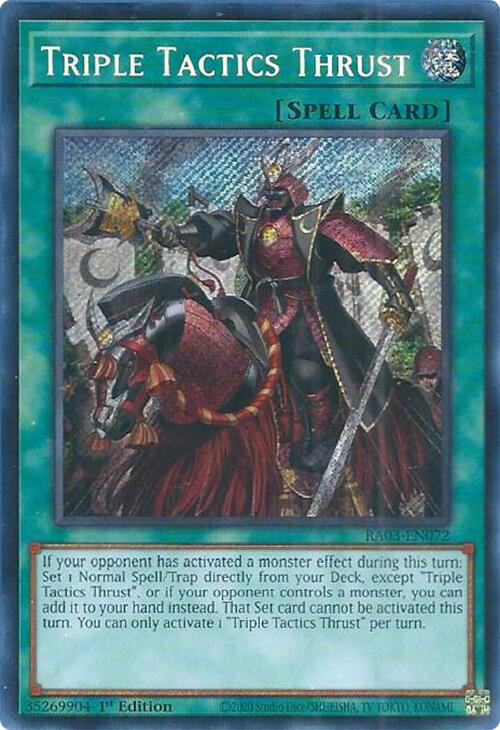 Triple Tactics Thrust (Secret Rare) [RA03-EN072] Secret Rare | L.A. Mood Comics and Games