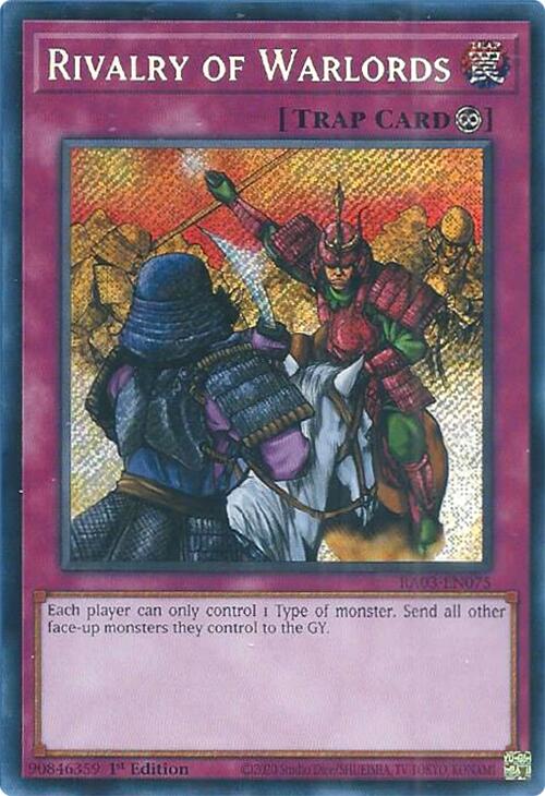Rivalry of Warlords (Secret Rare) [RA03-EN075] Secret Rare | L.A. Mood Comics and Games