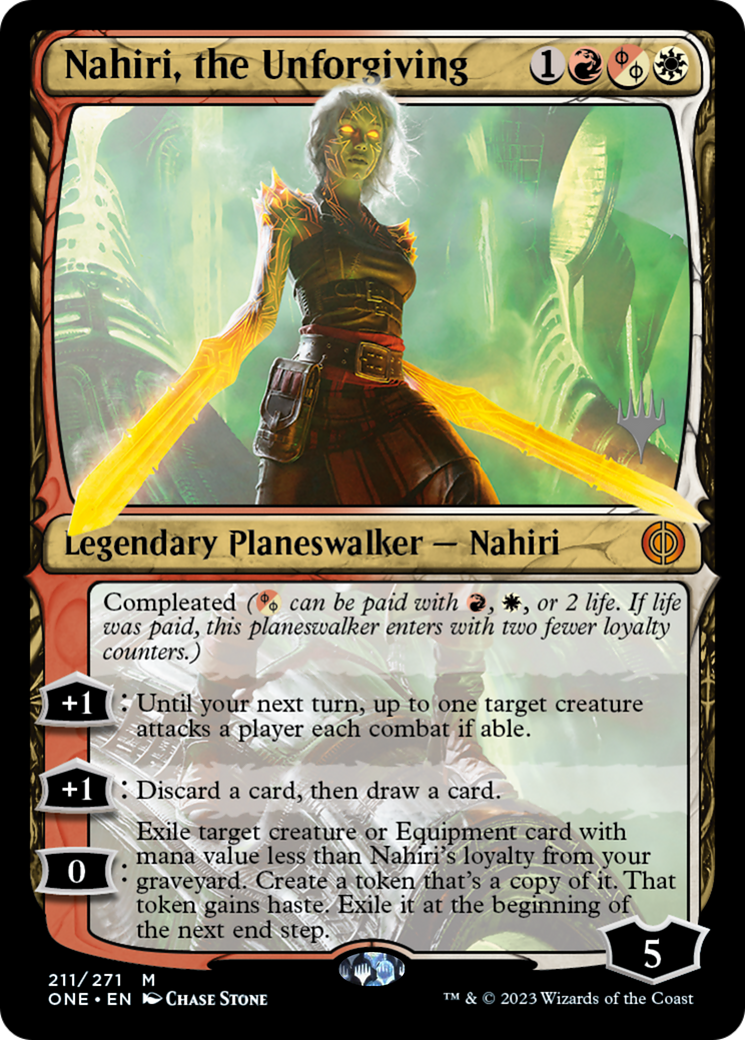Nahiri, the Unforgiving (Promo Pack) [Phyrexia: All Will Be One Promos] | L.A. Mood Comics and Games