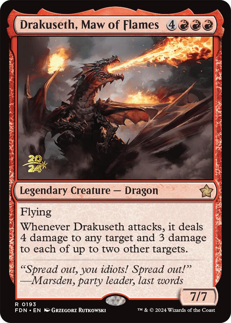 Drakuseth, Maw of Flames [Foundations Prerelease Promos] | L.A. Mood Comics and Games