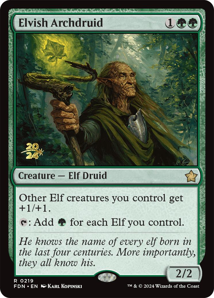 Elvish Archdruid [Foundations Prerelease Promos] | L.A. Mood Comics and Games