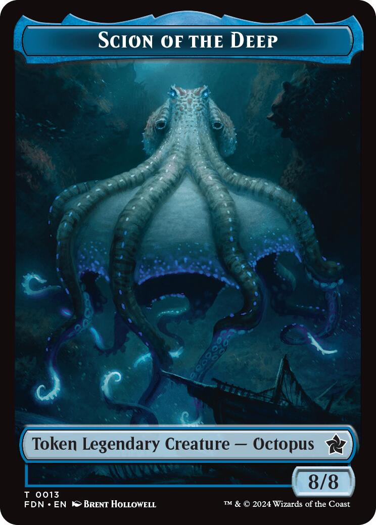 Scion of the Deep // Koma's Coil Doubled-Sided Token [Foundations Tokens] | L.A. Mood Comics and Games