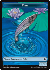 Faerie // Fish Doubled-Sided Token [Foundations Tokens] | L.A. Mood Comics and Games